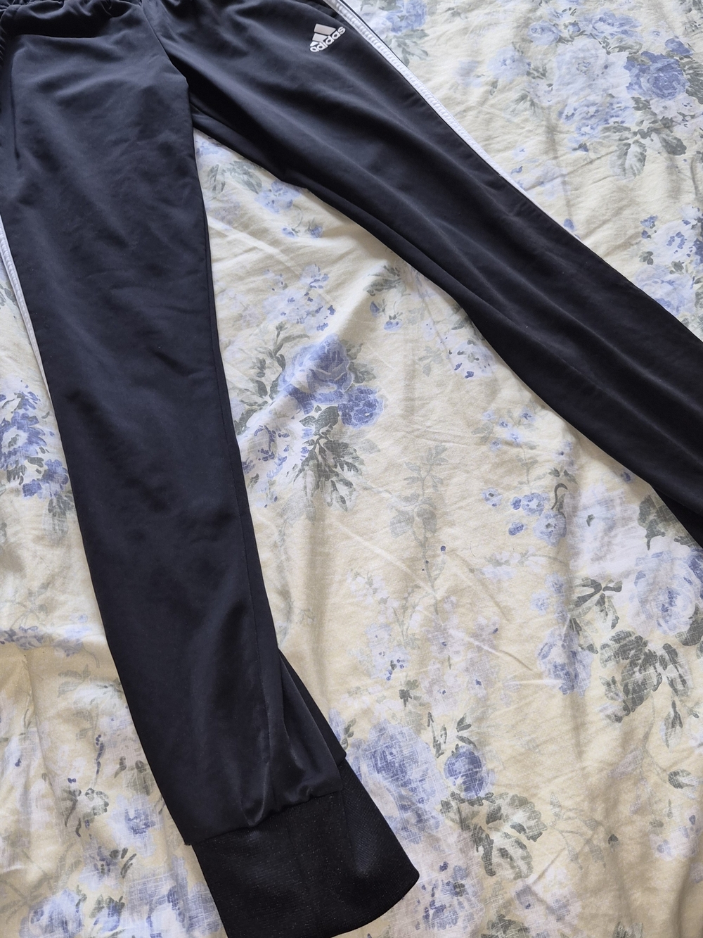 adidas Black Jogger Pants with White Side Stripe